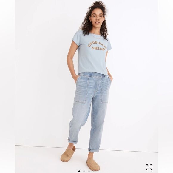 Madewell Pull-On Relaxed Jeans in Lisford Wash size small - Picture 1 of 7